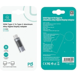 Kup Adapter USAMS US-SJ682 AU18 USB-C / USB-C Digitalanzeige 100W Stahl/Aluminium - USA1095 - {ean13} - Sklep Home Screen