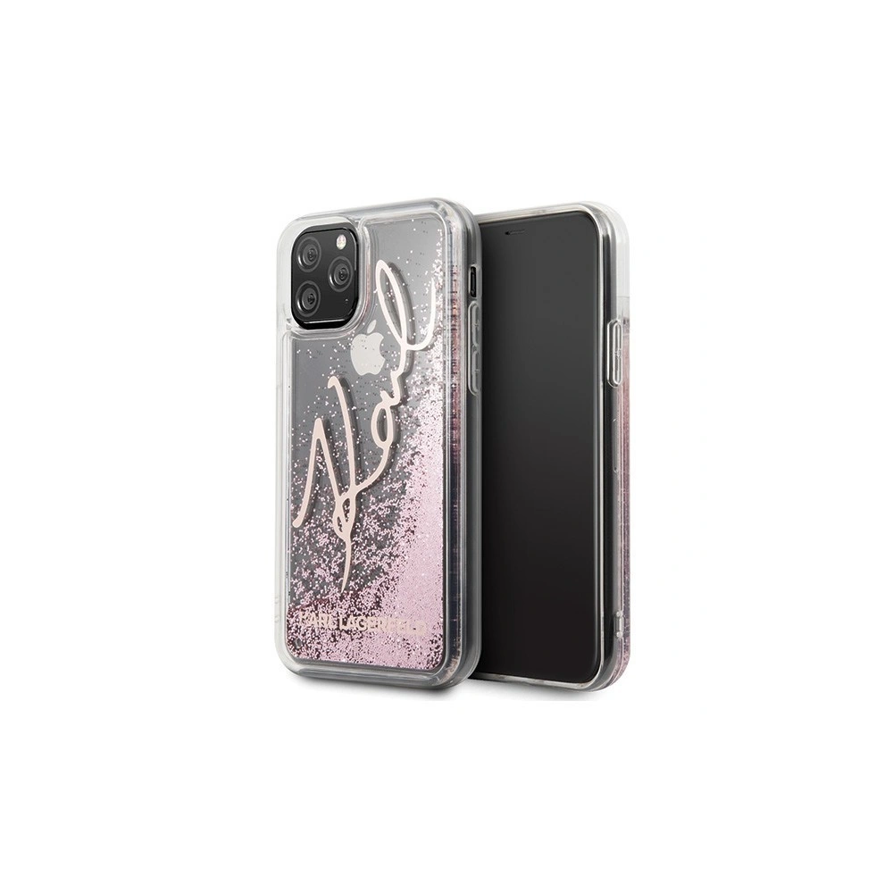 Karl Lagerfeld KLHCN58TRKSRG iPhone 11 Pro różowo-złoty/rose gold Glitter Signature