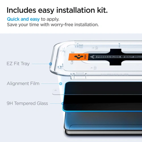 Kup Szkło hartowane Spigen GLAS.tR ez Fit Samsung Galaxy S24 Privacy [2 PACK] - SPN3390 - {ean13} - Sklep Home Screen