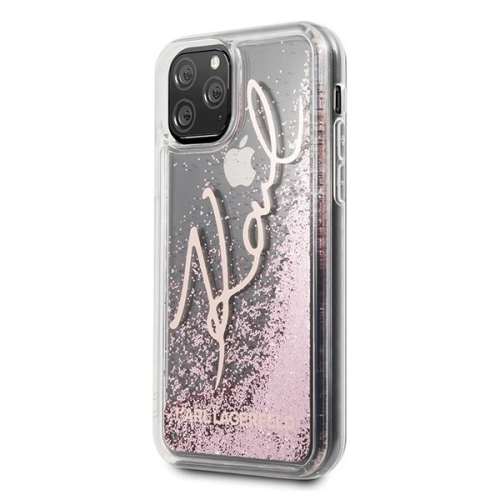Kup Karl Lagerfeld KLHCN58TRKSRG iPhone 11 Pro rózsaszín-arany/rose gold Glitter Signature - KLD136RS - {ean13} - Sklep Home Screen