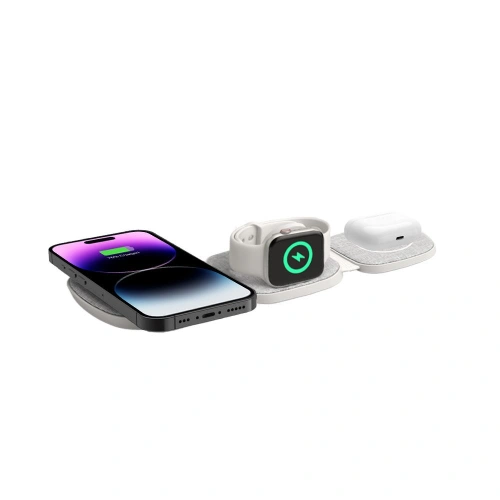 Kup Încărcător wireless Tech-Protect QI15W-A32 3in1 Magnetic Magsafe Wireless Charger Grey + cablu USB-C / USB-C 120cm - THP2773 - {ean13} - Sklep Home Screen