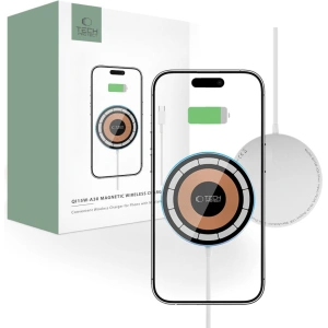 Kup Ładowarka bezprzewodowa Tech-Protect QI15W-A30 Magnetic Magsafe Wireless Charger Silver - THP2774 - {ean13} - Sklep Home Screen