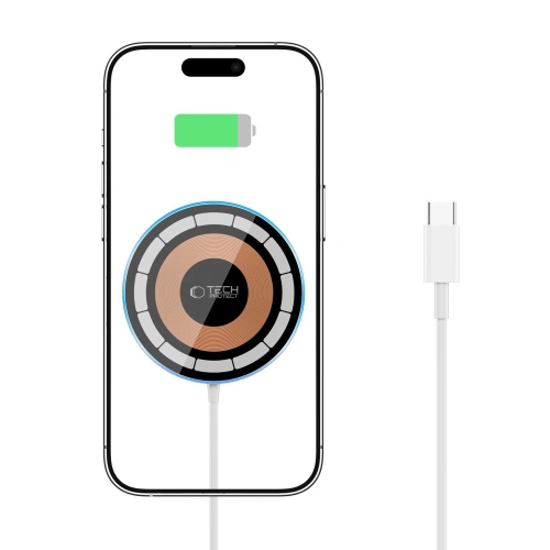 Buy Tech-Protect QI15W-A30 Magnetic Magsafe Wireless Charger Silver - THP2774 - {ean13} - Home Screen Store Europe