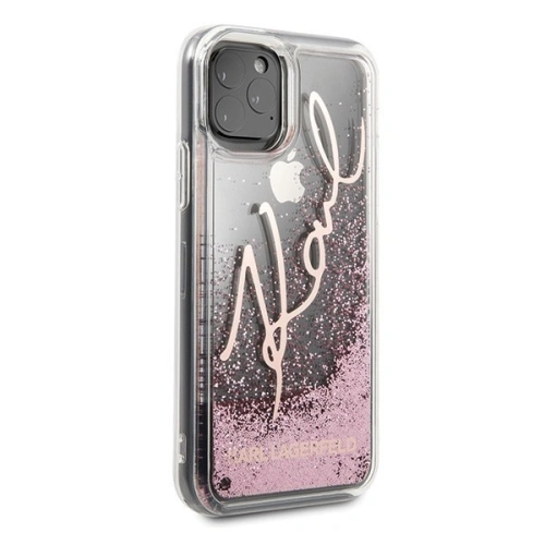 Kup Karl Lagerfeld KLHCN58TRKSRG iPhone 11 Pro rózsaszín-arany/rose gold Glitter Signature - KLD136RS - {ean13} - Sklep Home Screen