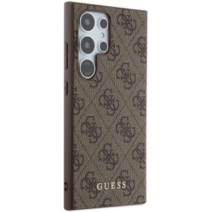 Buy Guess GUHCS24LG4GFBR Samsung Galaxy S24 Ultra hardcase 4G Metal Gold Logo brown - GUE3384 - {ean13} - Home Screen Store Europe