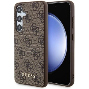 Kup Case Guess GUHCS24SG4GFBR Samsung Galaxy S24 Hardcase 4G Metall Gold Logo braun/brown - GUE3385 - {ean13} - Sklep Home Screen