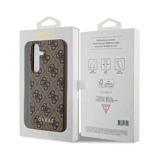 Kup Case Guess GUHCS24SG4GFBR Samsung Galaxy S24 Hardcase 4G Metall Gold Logo braun/brown - GUE3385 - {ean13} - Sklep Home Screen