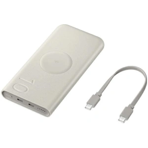 Kup Powerbank wireless Samsung EB-U2510XU 10000mAh 2xUSB-C 25W + cablu USB-C / USB-C 20cm bej/beige - SMG1104 - {ean13} - Sklep Home Screen