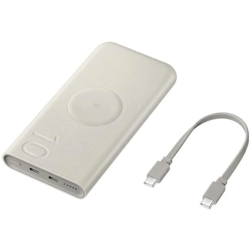 Kup Vezeték nélküli powerbank Samsung EB-U2510XU 10000mAh 2xUSB-C 25W + USB-C / USB-C 20cm kábel bézs színben - SMG1104 - {ean13} - Sklep Home Screen