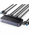KVM-Switch UGREEN CM664, 3xUSB-A, 2xUSB-B, 2xUSB-C, 3xHDMI, Micro USB schwarz