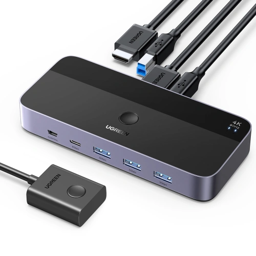 Kup Switch KVM UGREEN CM664 3xUSB-A, 2xUSB-B, 2xUSB-C, 3xHDMI, micro USB negru - UGR1824 - {ean13} - Sklep Home Screen