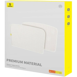Baseus T-Space dual layer car sun protection for Tesla Model 3 white