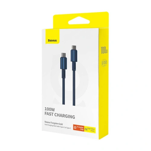 Kup Cablul Baseus Tungsten Glod USB-C / USB-C 100W 1m albastru - BSU4879 - {ean13} - Sklep Home Screen