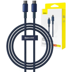 Buy Baseus Tungsten Glod cable USB-C / USB-C 100W 1m blue - BSU4879 - {ean13} - Home Screen Store Europe