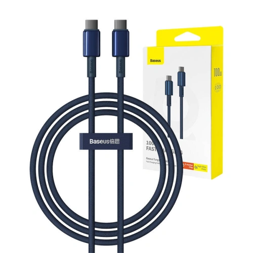 Kup Cablul Baseus Tungsten Glod USB-C / USB-C 100W 1m albastru - BSU4879 - {ean13} - Sklep Home Screen