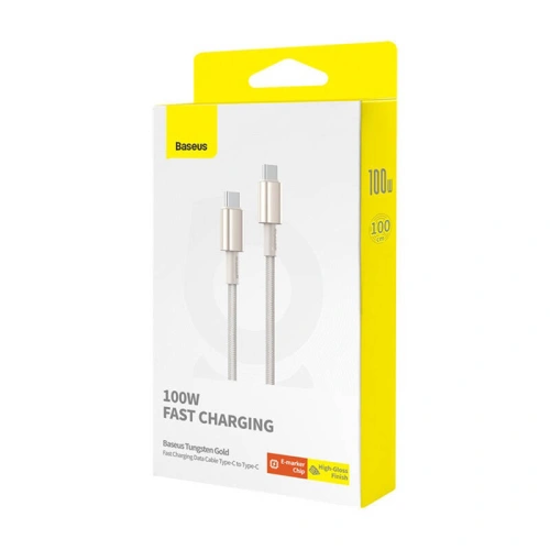 Kup Cablu Baseus Tungsten Glod USB-C / USB-C 100W 1m auriu - BSU4881 - {ean13} - Sklep Home Screen