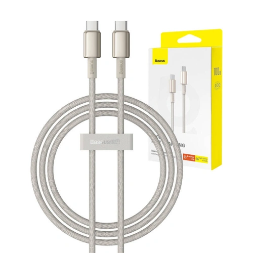 Kup Cablu Baseus Tungsten Glod USB-C / USB-C 100W 1m auriu - BSU4881 - {ean13} - Sklep Home Screen