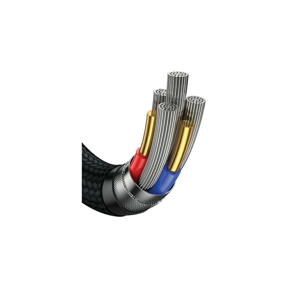 Kabel USAMS US-SJ645 U85 USB-A+USB-C/USB-C, Lightning, microUSB 6w1 1,2m 100W PD Fast Charge czarny/black