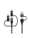 Kabel USAMS US-SJ646 U85 USB-A+USB-C/USB-C, Lightning, microUSB 6w1 2m 100W PD Fast Charge schwarz/black