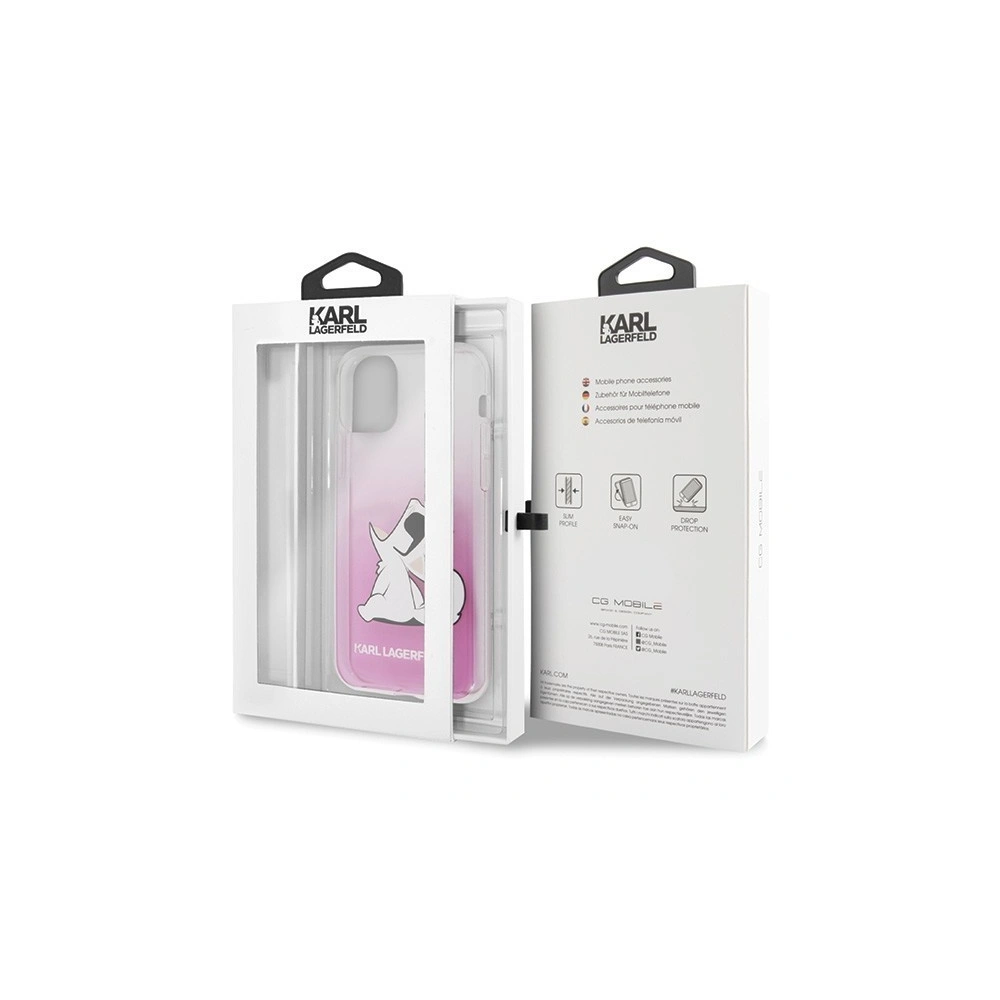 Karl Lagerfeld KLHCN61CFNRCPI iPhone 11 hardcase różowy/pink Choupette Fun