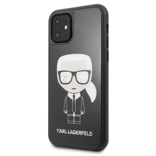 Kup Karl Lagerfeld KLHCN61DLFKBK iPhone 11 negru/black hard case Iconic Karl Glitter - KLD141BLK - {ean13} - Sklep Home Screen