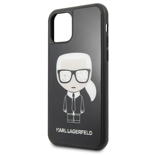 Kup Karl Lagerfeld KLHCN61DLFKBK iPhone 11 negru/black hard case Iconic Karl Glitter - KLD141BLK - {ean13} - Sklep Home Screen