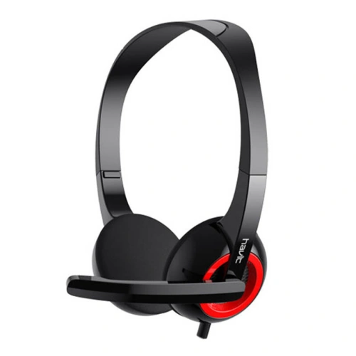 Kup Kabelgebundene Over-Ear Kopfhörer HAVIT H202D mit integriertem Mikrofon in Schwarz - HVT296 - {ean13} - Sklep Home Screen