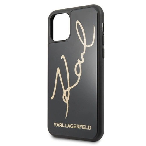 Kup Karl Lagerfeld KLHCN61DLKSBK iPhone 11 schwarz/schwarz Hartschalenetui Signature Glitter - KLD142BLK - {ean13} - Sklep Home Screen