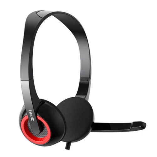Kup Kabelgebundene Over-Ear Kopfhörer HAVIT H202D mit integriertem Mikrofon in Schwarz - HVT296 - {ean13} - Sklep Home Screen