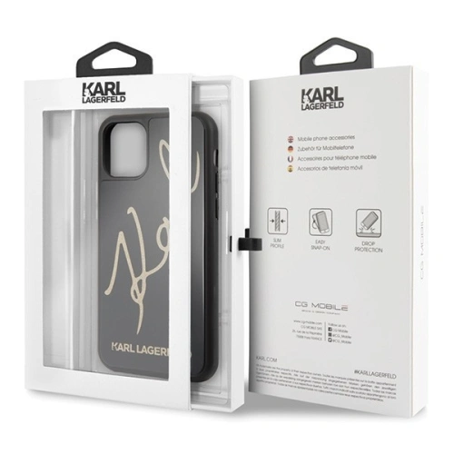 Kup Karl Lagerfeld KLHCN61DLKSBK iPhone 11 negru/black hard case Signature Glitter - KLD142BLK - {ean13} - Sklep Home Screen