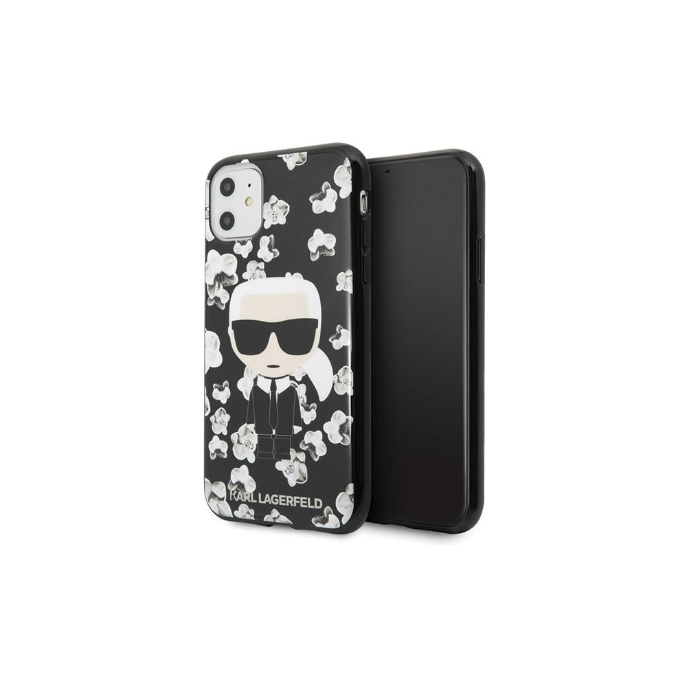 Karl Lagerfeld KLHCN61FLFBBK iPhone 11 czarny/black Flower Ikonik Karl