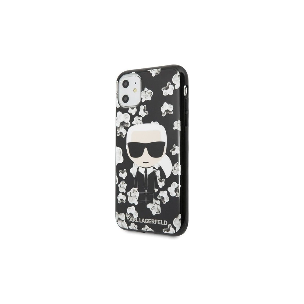 Karl Lagerfeld KLHCN61FLFBBK iPhone 11 czarny/black Flower Ikonik Karl