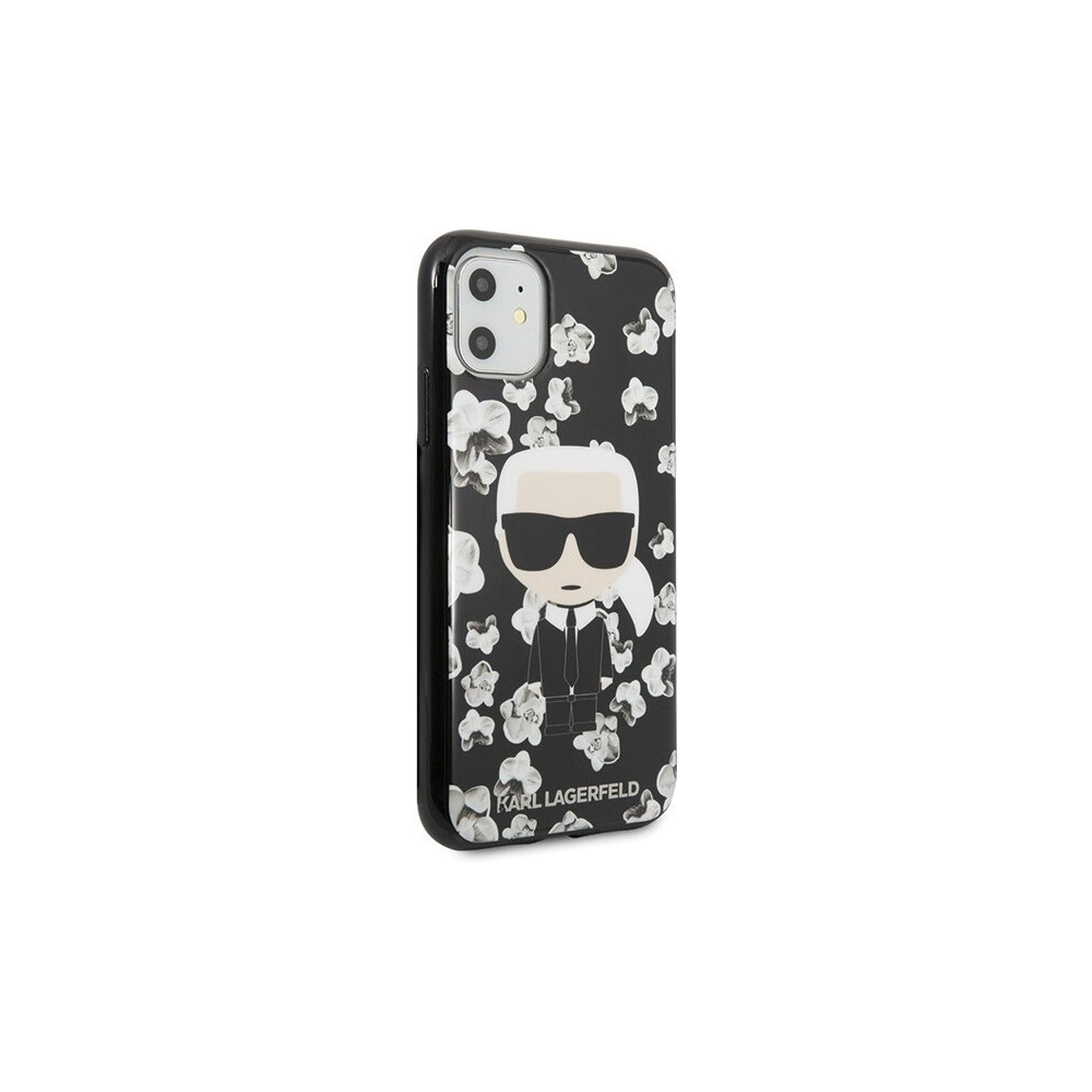 Karl Lagerfeld KLHCN61FLFBBK iPhone 11 czarny/black Flower Ikonik Karl