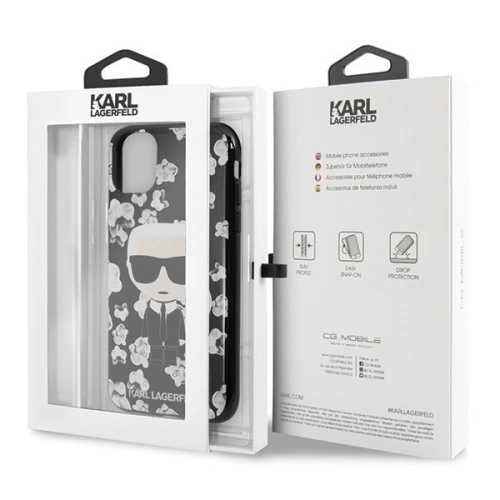 Buy Karl Lagerfeld KLHCN61FLFBBK iPhone 11 black Flower Ikonik Karl - KLD143BLK - {ean13} - Home Screen Store Europe