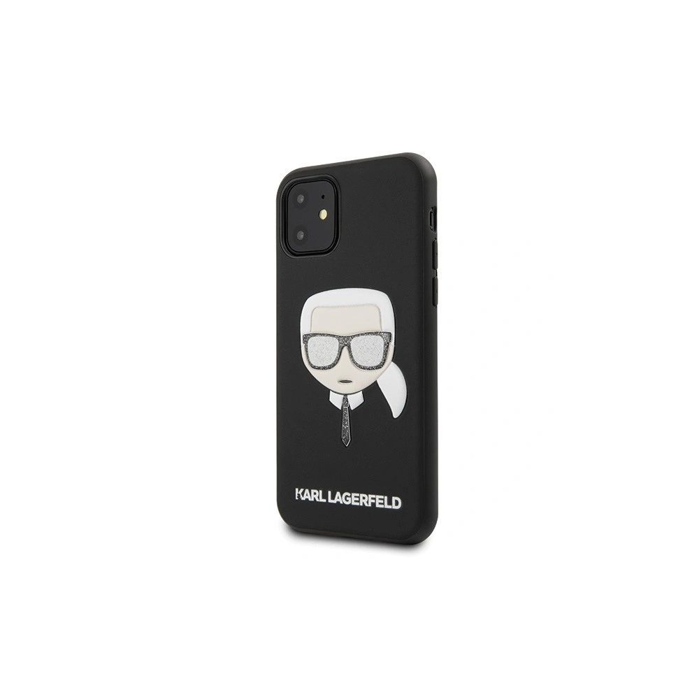 Karl Lagerfeld KLHCN61GLBK iPhone 11 czarny/black Iconik Embossed & Glitter