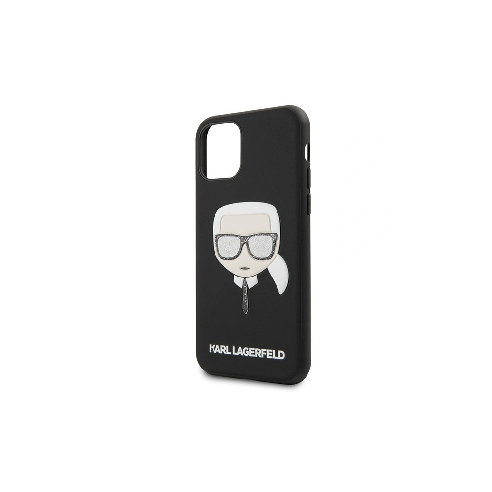 Karl Lagerfeld KLHCN61GLBK iPhone 11 czarny/black Iconik Embossed & Glitter