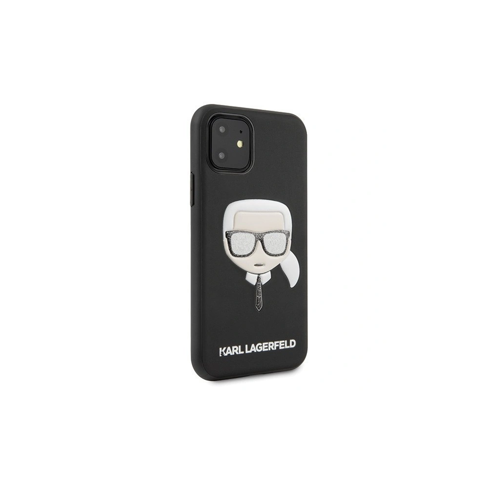 Karl Lagerfeld KLHCN61GLBK iPhone 11 czarny/black Iconik Embossed & Glitter