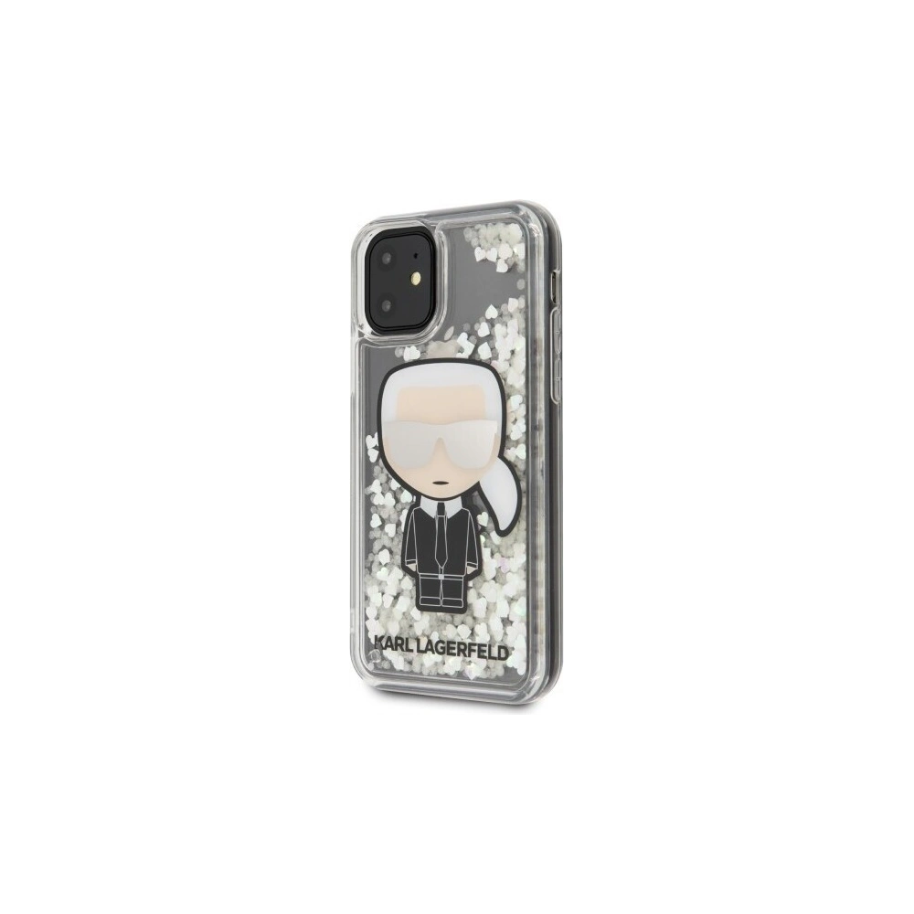 Karl Lagerfeld KLHCN61GLGIRKL iPhone 11 hardcase Ikonik Glitter Glow in the dark
