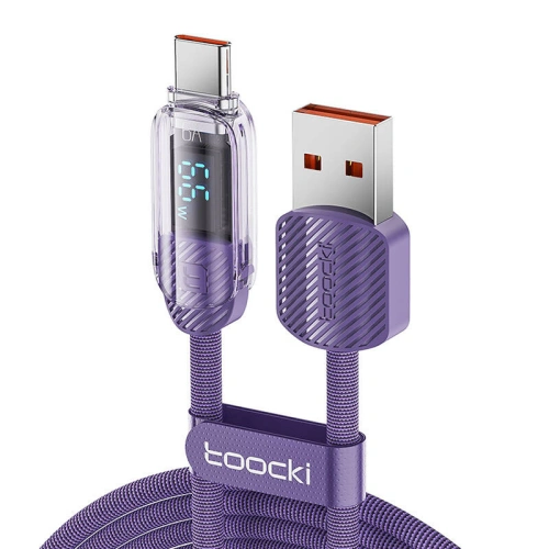 Kup Cablul Toocki TXCTYX05-P USB-A / USB-C 1m FC 66W violet - TCK126 - {ean13} - Sklep Home Screen