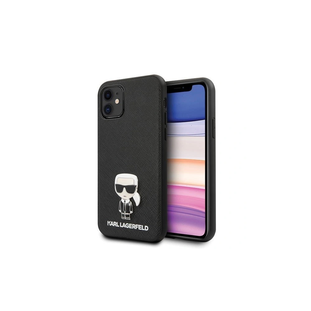 Karl Lagerfeld KLHCN61IKFBMBK iPhone 11 hardcase czarny/black Saffiano Ikonik