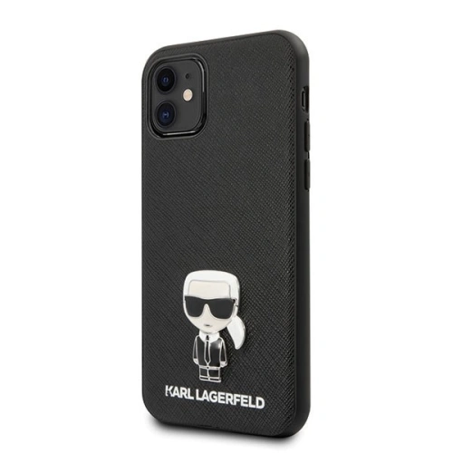 Buy Karl Lagerfeld KLHCN61IKFBMBK iPhone 11 hardcase black Saffiano Ikonik - KLD147BLK - {ean13} - Home Screen Store Europe