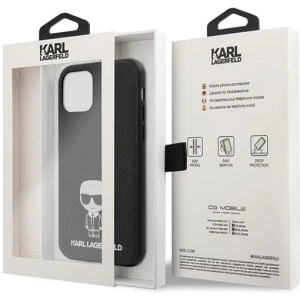 Kup Karl Lagerfeld KLHCN61IKFBMBK iPhone 11 kemény tok fekete/szürke Saffiano Ikonik - KLD147BLK - {ean13} - Sklep Home Screen