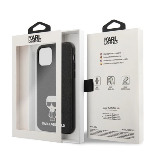 Buy Karl Lagerfeld KLHCN61IKFBMBK iPhone 11 hardcase black Saffiano Ikonik - KLD147BLK - {ean13} - Home Screen Store Europe
