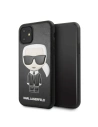 Karl Lagerfeld KLHCN61IKPUBK iPhone 11 hardcase black Iconic Karl Embossed