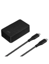 UNIQ Ladă. rețea. Versa Slim USB-C PD 18W + cablu USB-C la USB-C negru/charcoal black (LITHOS Collective)