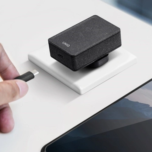 Kup UNIQ Ladă. rețea. Versa Slim USB-C PD 18W + cablu USB-C la USB-C negru/charcoal black (LITHOS Collective) - UNIQ136BLK - {ean13} - Sklep Home Screen