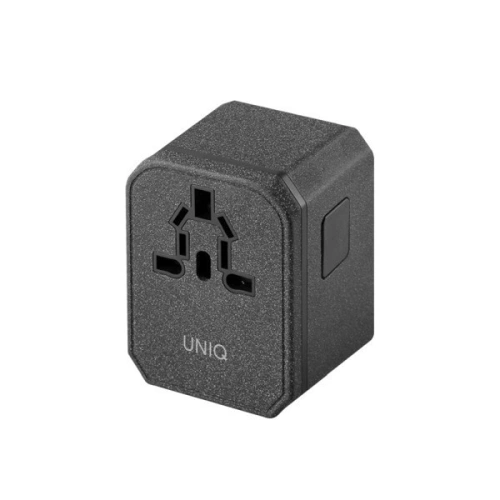 Kup UNIQ Lădiță. rețea. Adaptator mondial Voyage 33W + 2xUSB + PD 18W + QC 3.0 gri/charcoal grey (LITHOS Collective) - UNIQ137GRY - {ean13} - Sklep Home Screen