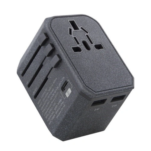 Kup UNIQ Lădiță. rețea. Adaptator mondial Voyage 33W + 2xUSB + PD 18W + QC 3.0 gri/charcoal grey (LITHOS Collective) - UNIQ137GRY - {ean13} - Sklep Home Screen