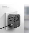 Kup UNIQ Lădiță. rețea. Adaptator mondial Voyage 33W + 2xUSB + PD 18W + QC 3.0 gri/charcoal grey (LITHOS Collective) - UNIQ137GRY - {ean13} - Sklep Home Screen