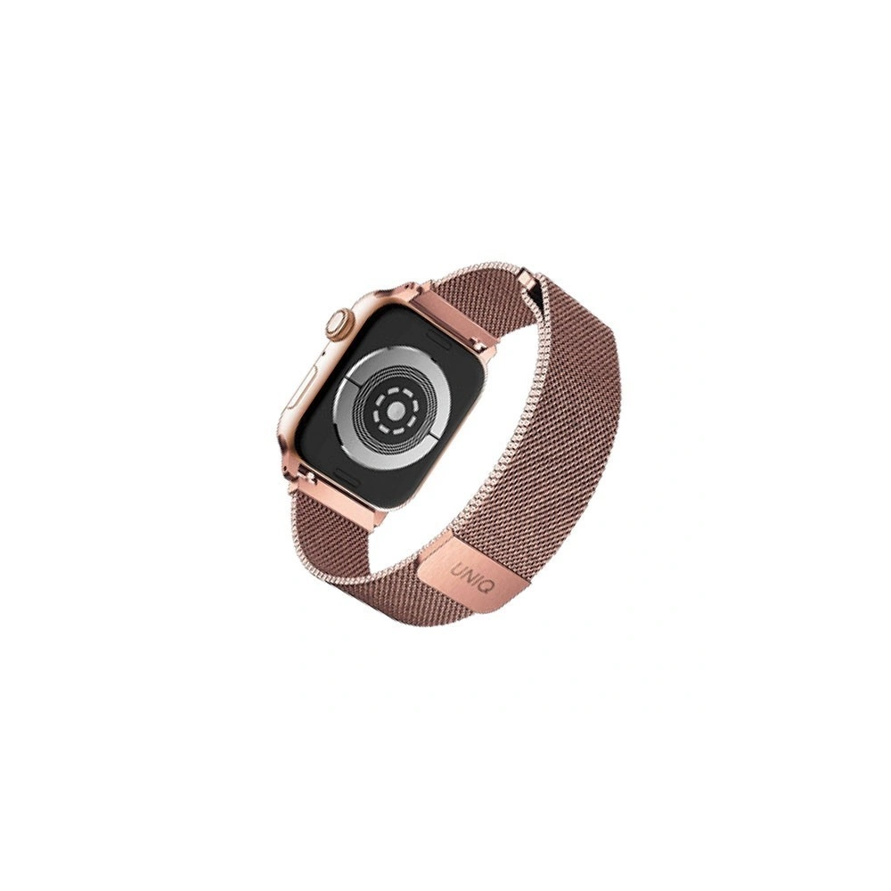 Pasek UNIQ Dante Apple Watch 4/5/6/7/SE/8/9/10 40/41/42mm Stainless Steel różwo-złoty/rose gold